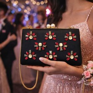 Kate Spade Tiny Emmanuel Crystal Bag - Satin Clutch Is Perfect‎ For Evenings Out